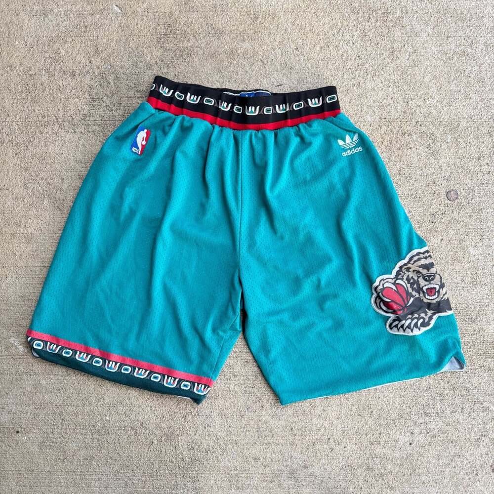 Adidas Memphis Grizzlies NBA Basketball Shorts Size L Teal